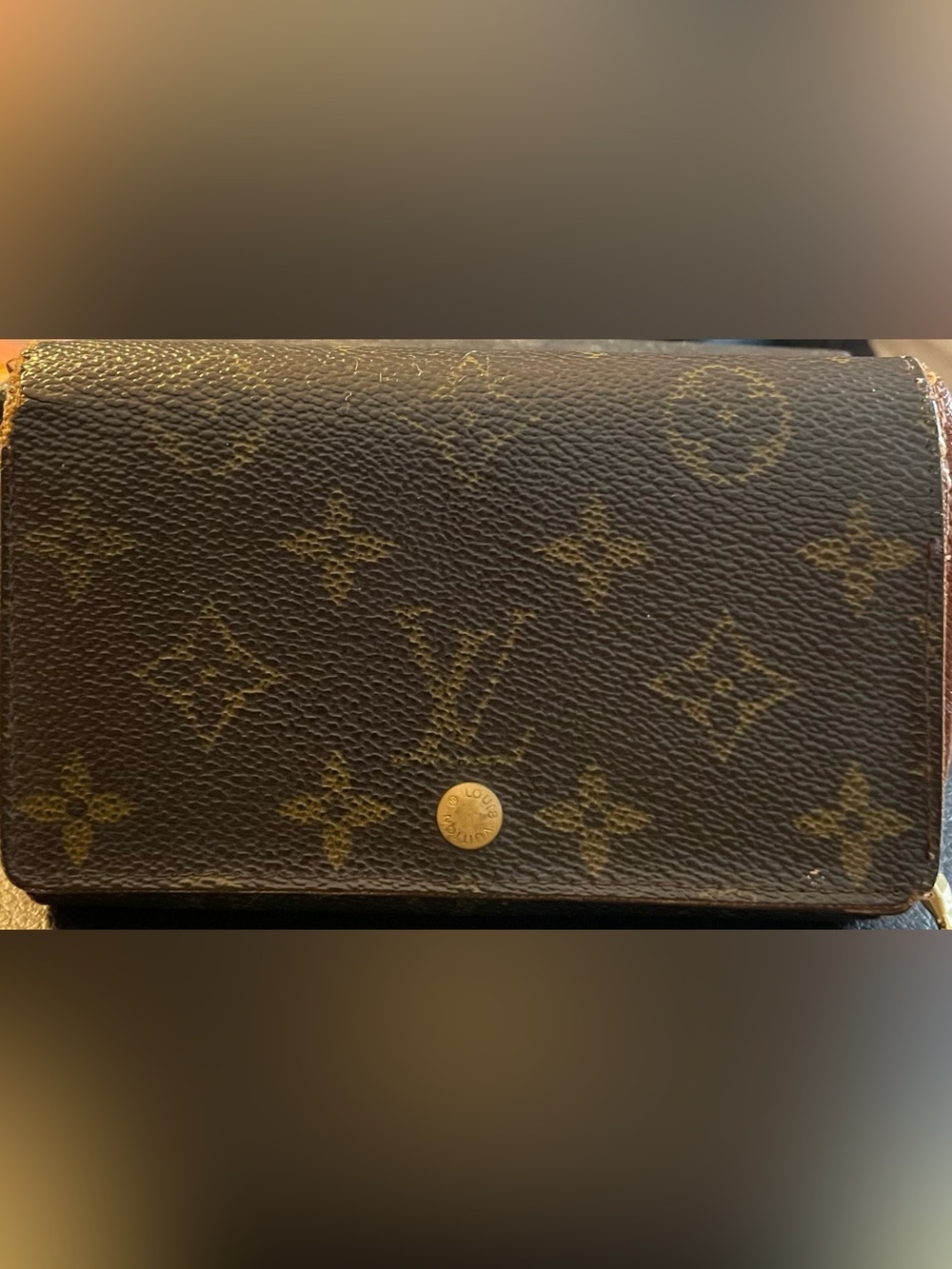 Louis Vuitton Monogram Canvas Wallet in Brown and Gold